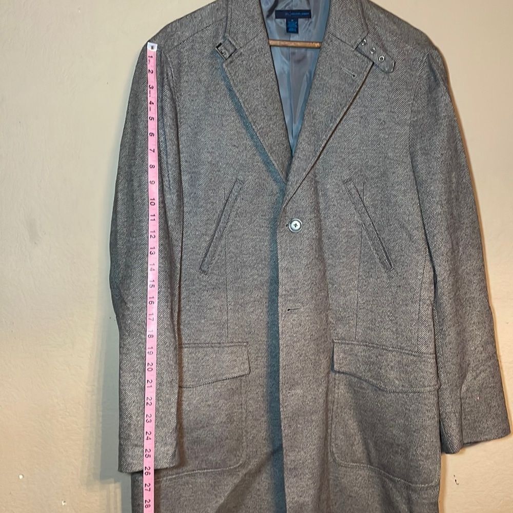 Material London Herringbone Long Coat Formal Dress Pea Coat Winter Formal
